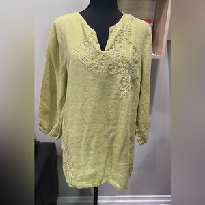 JM‎ Collection 100% Linen Blouse